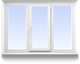 Трехстворчатое окно, 1 створка пов/отк., 1800*1300>